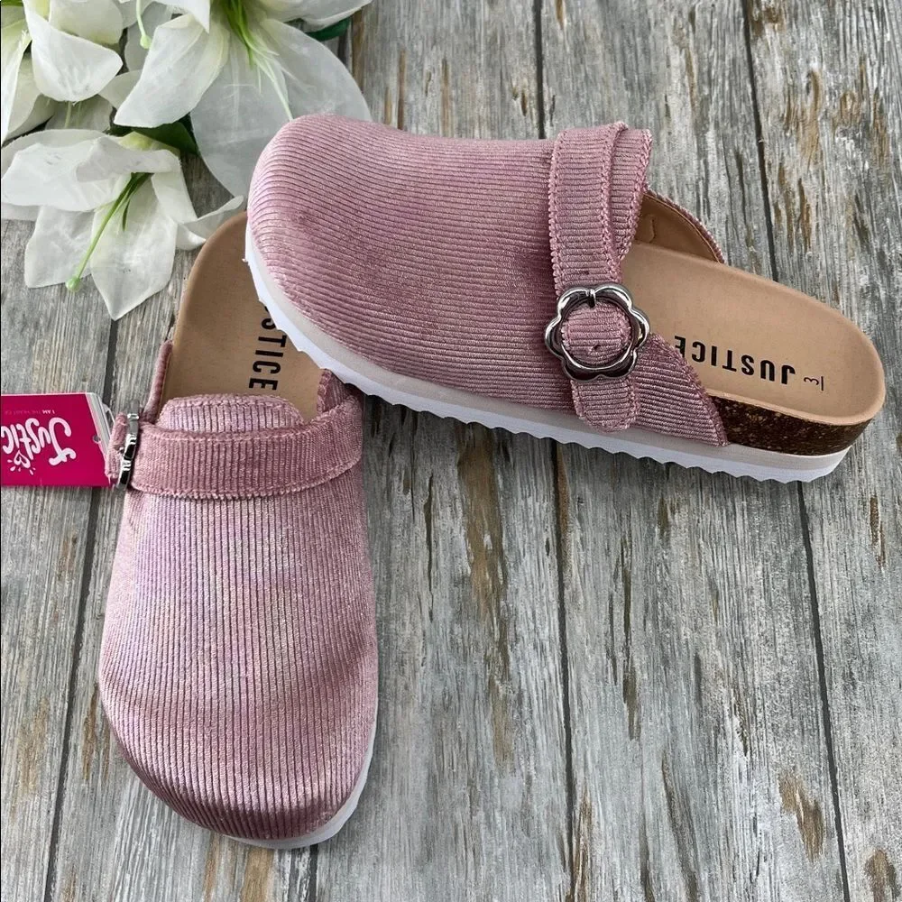 Little Girls Justice Unlined Platform Clogs Shoes Size 3